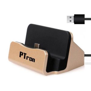 PTron Cradle USB Type C Station Charger (Gold)
